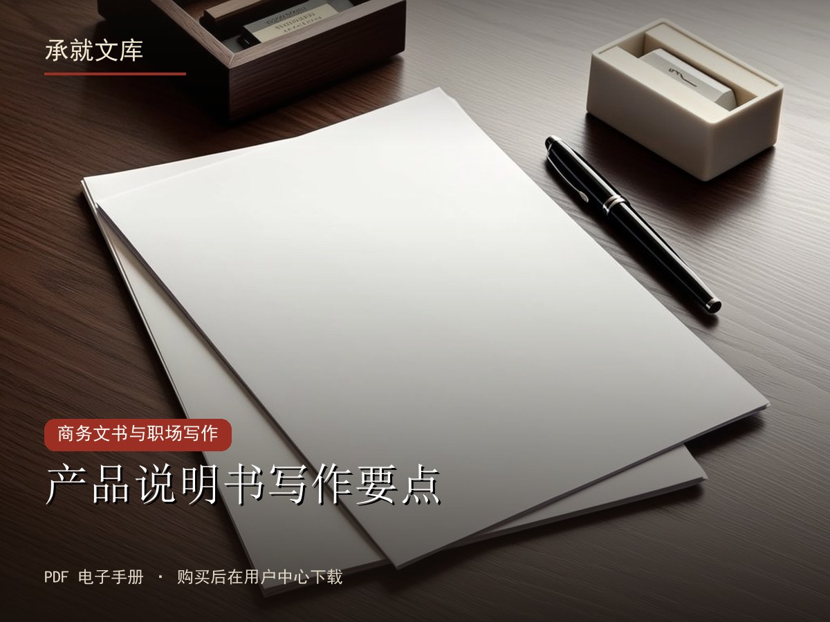 产品说明书写作要点