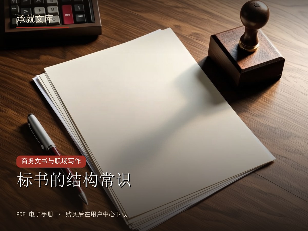 标书的结构常识