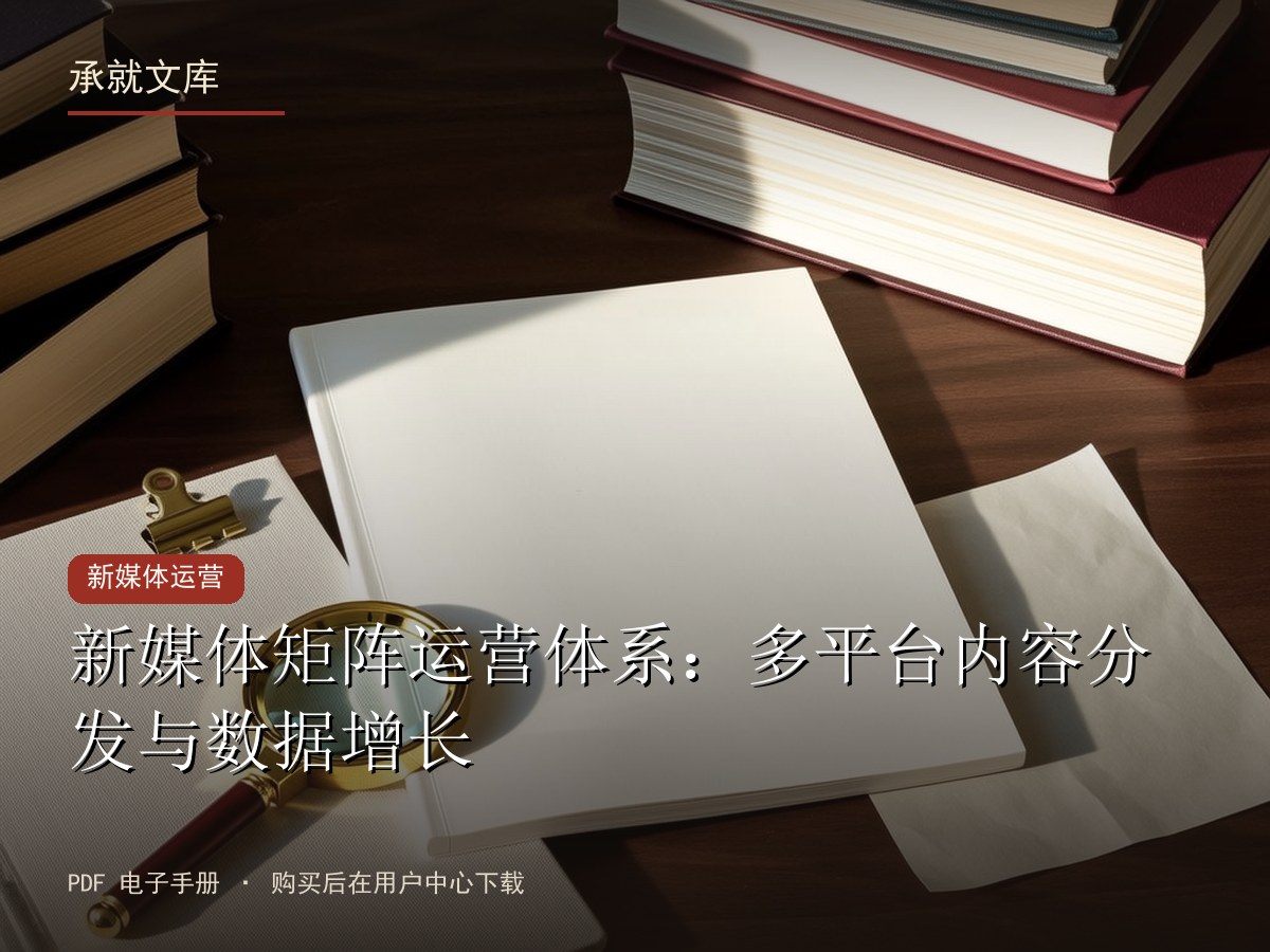 新媒体矩阵运营体系：多平台内容分发与数据增长