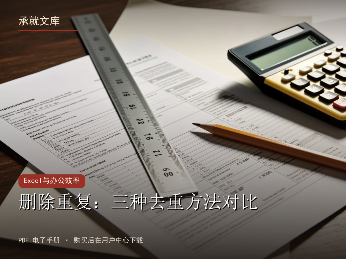 删除重复：三种去重方法对比