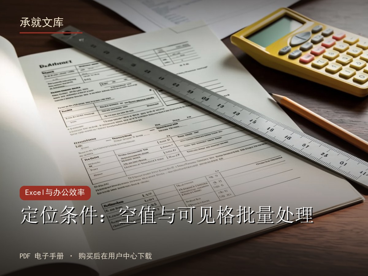 定位条件：空值与可见格批量处理