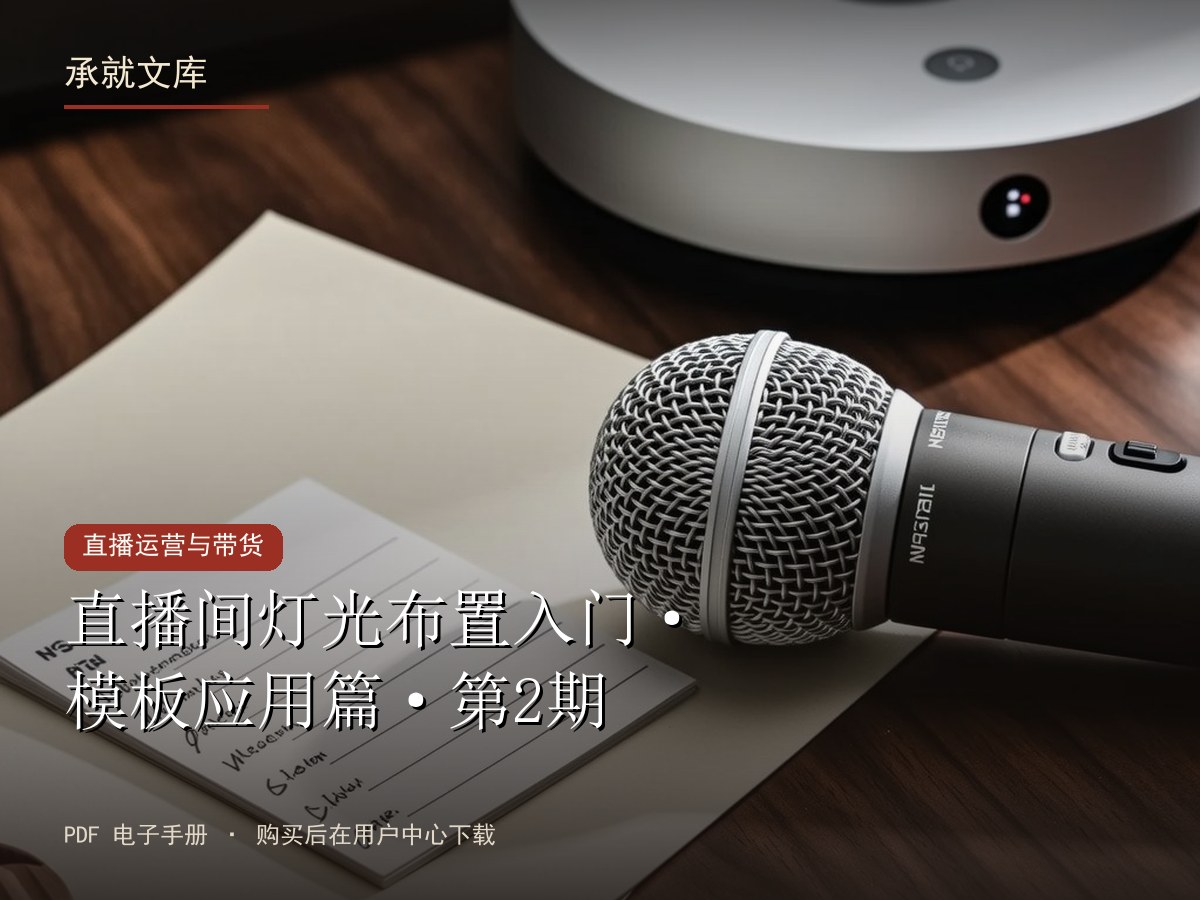直播间灯光布置入门·模板应用篇·第2期