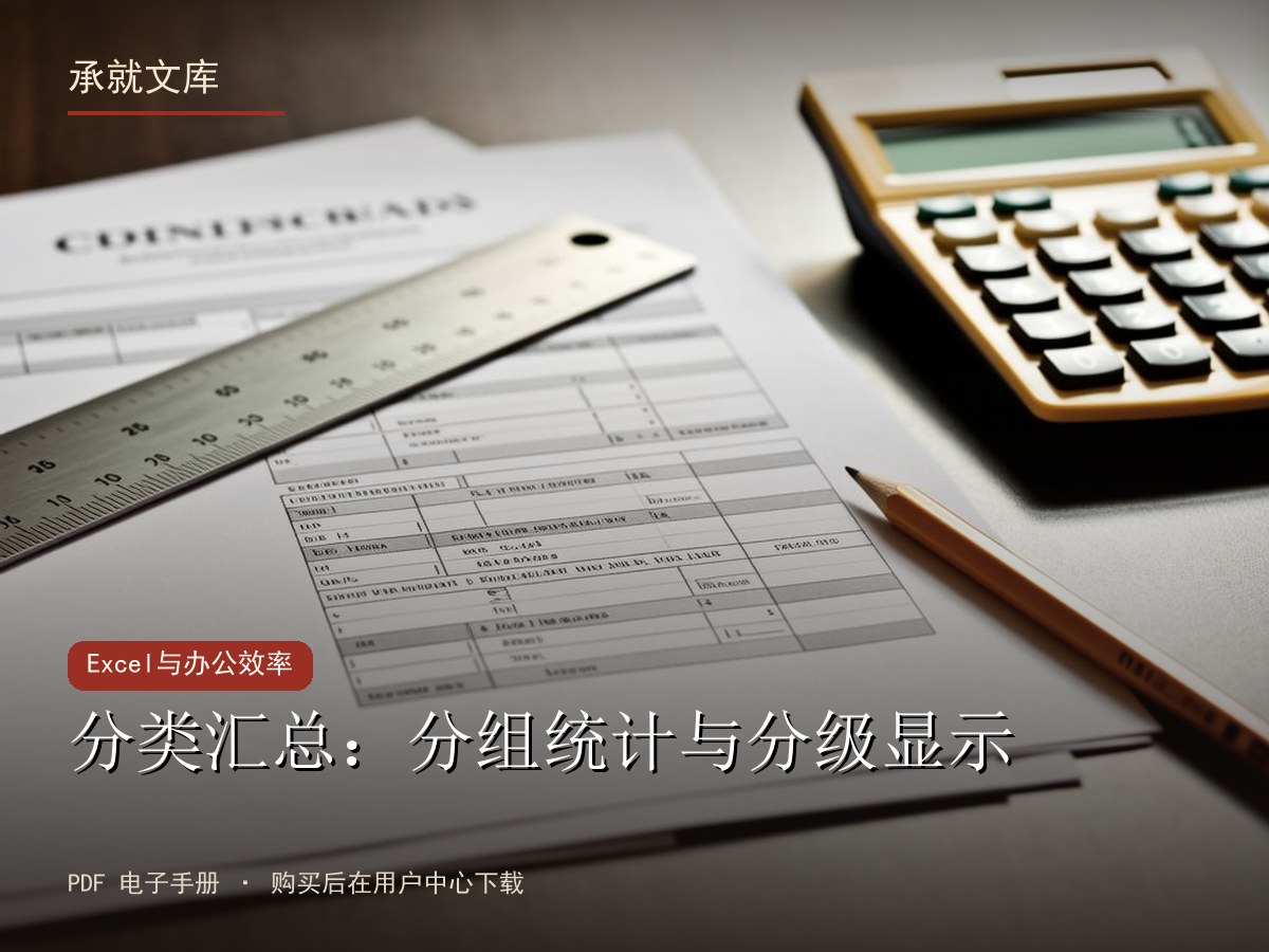 分类汇总：分组统计与分级显示