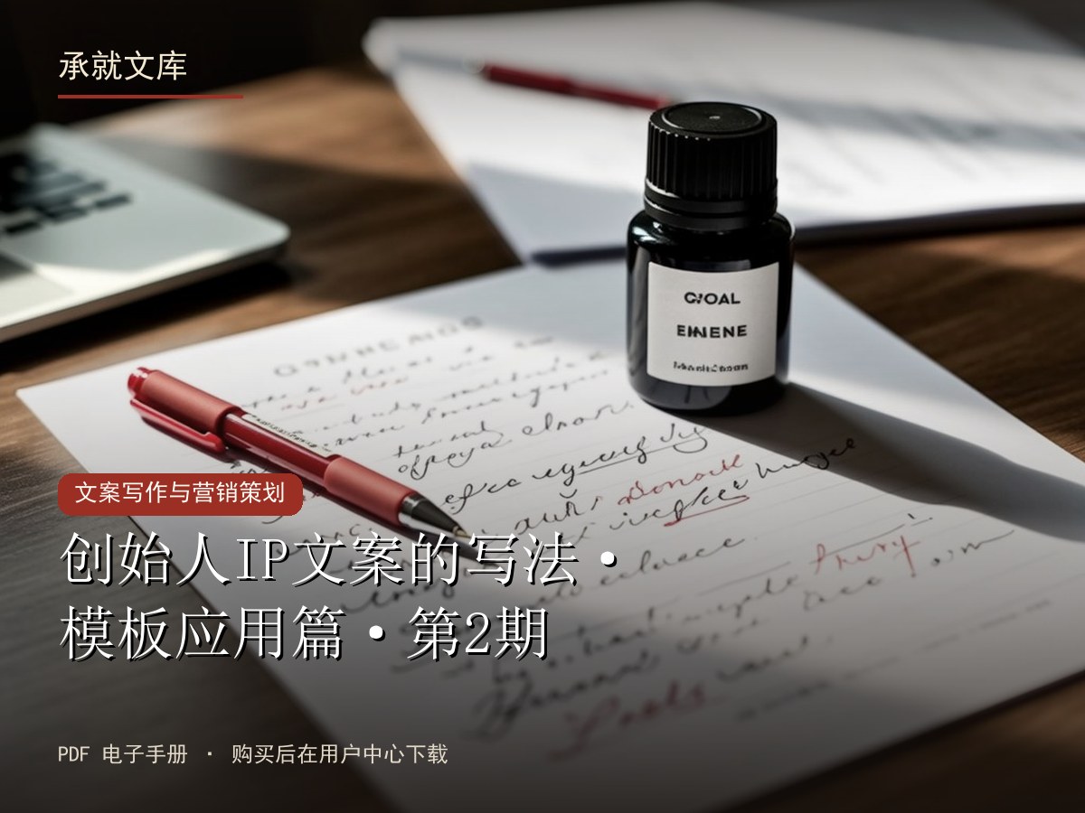 创始人IP文案的写法·模板应用篇·第2期