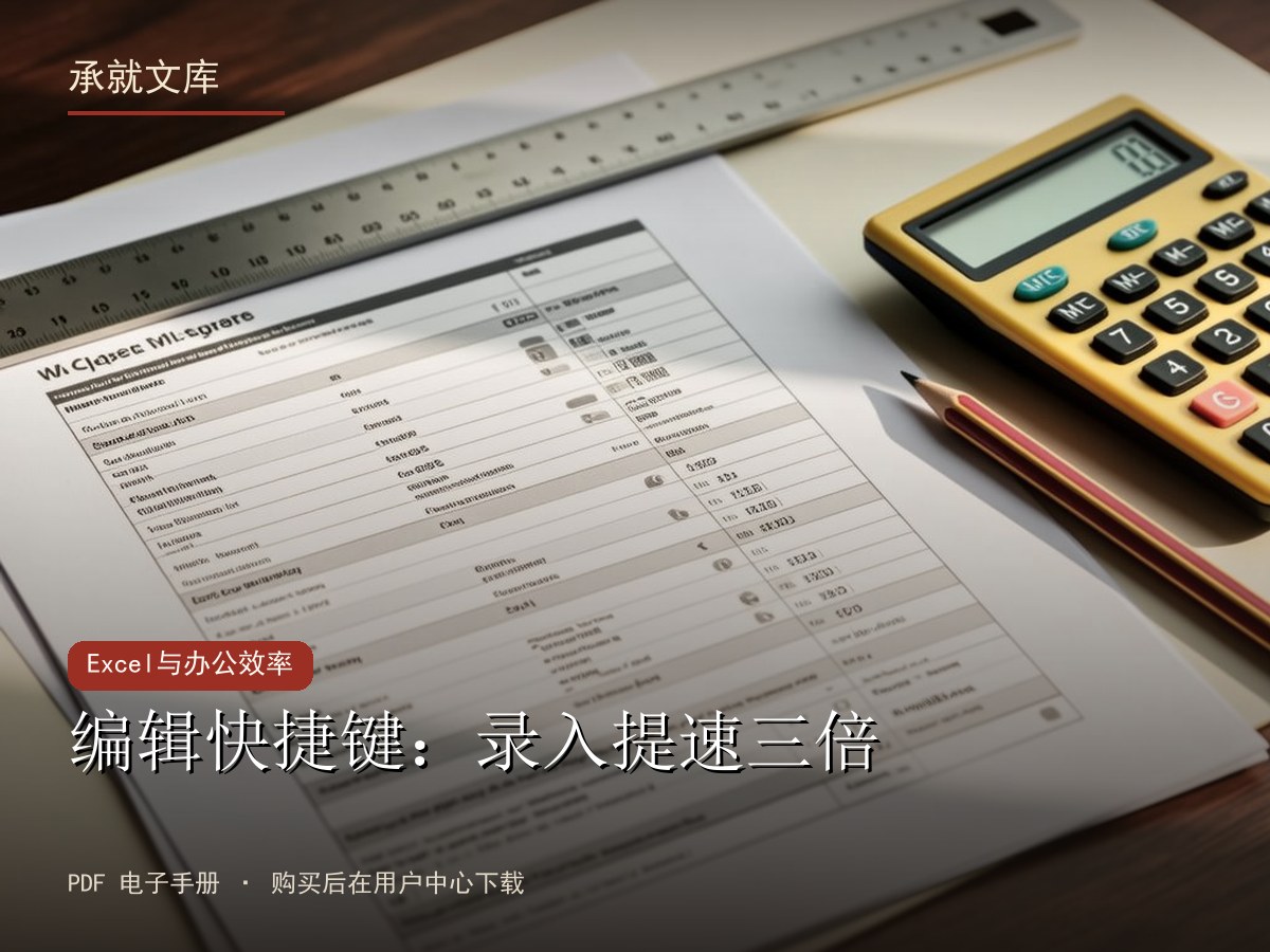 编辑快捷键：录入提速三倍