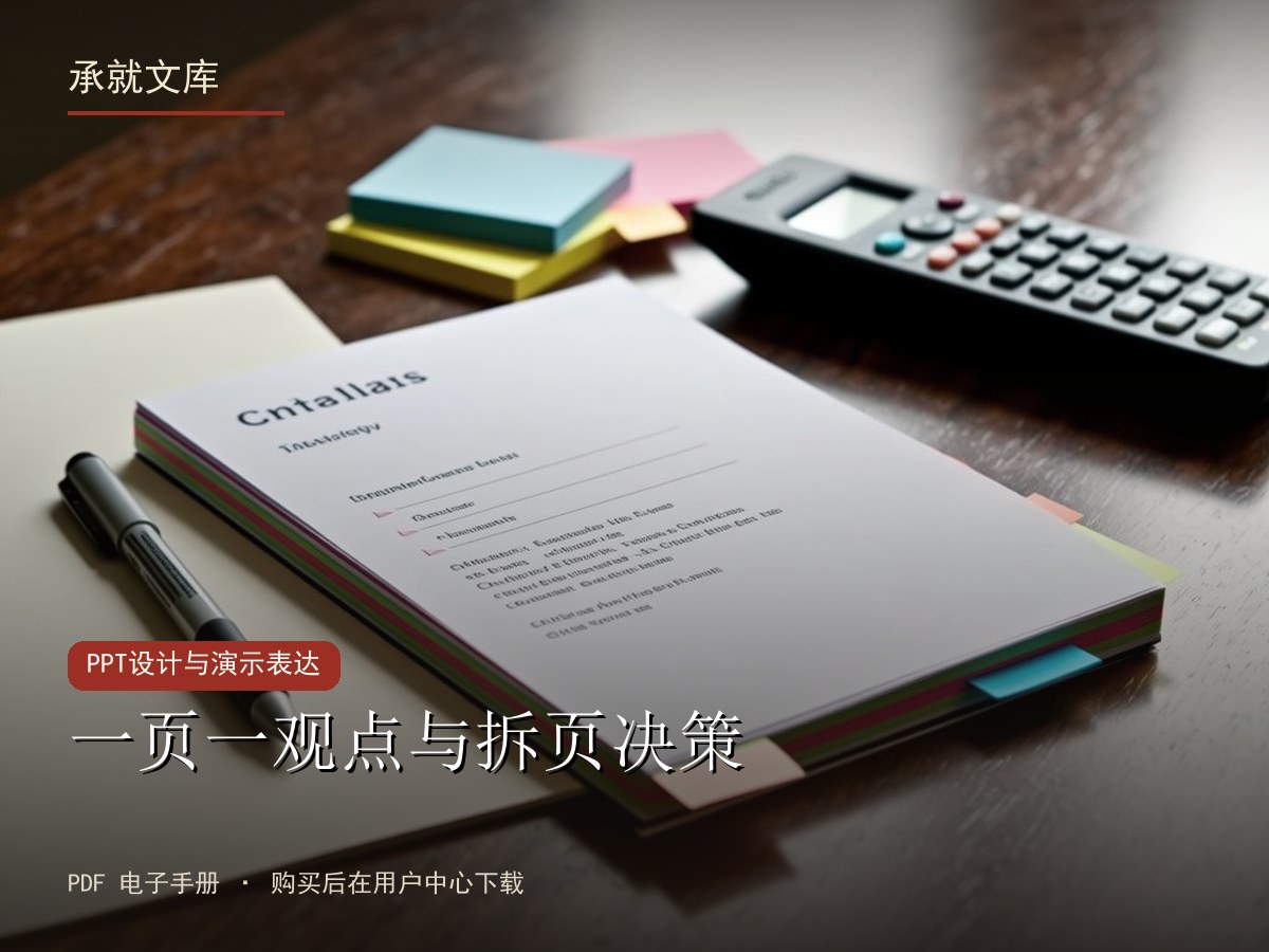 一页一观点与拆页决策