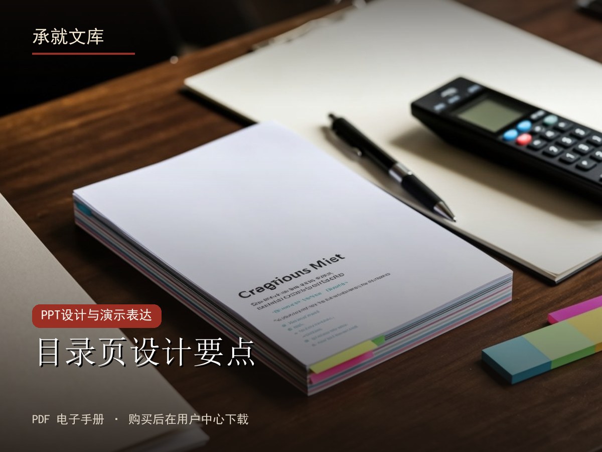 目录页设计要点