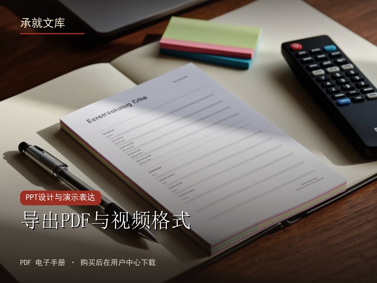 导出PDF与视频格式