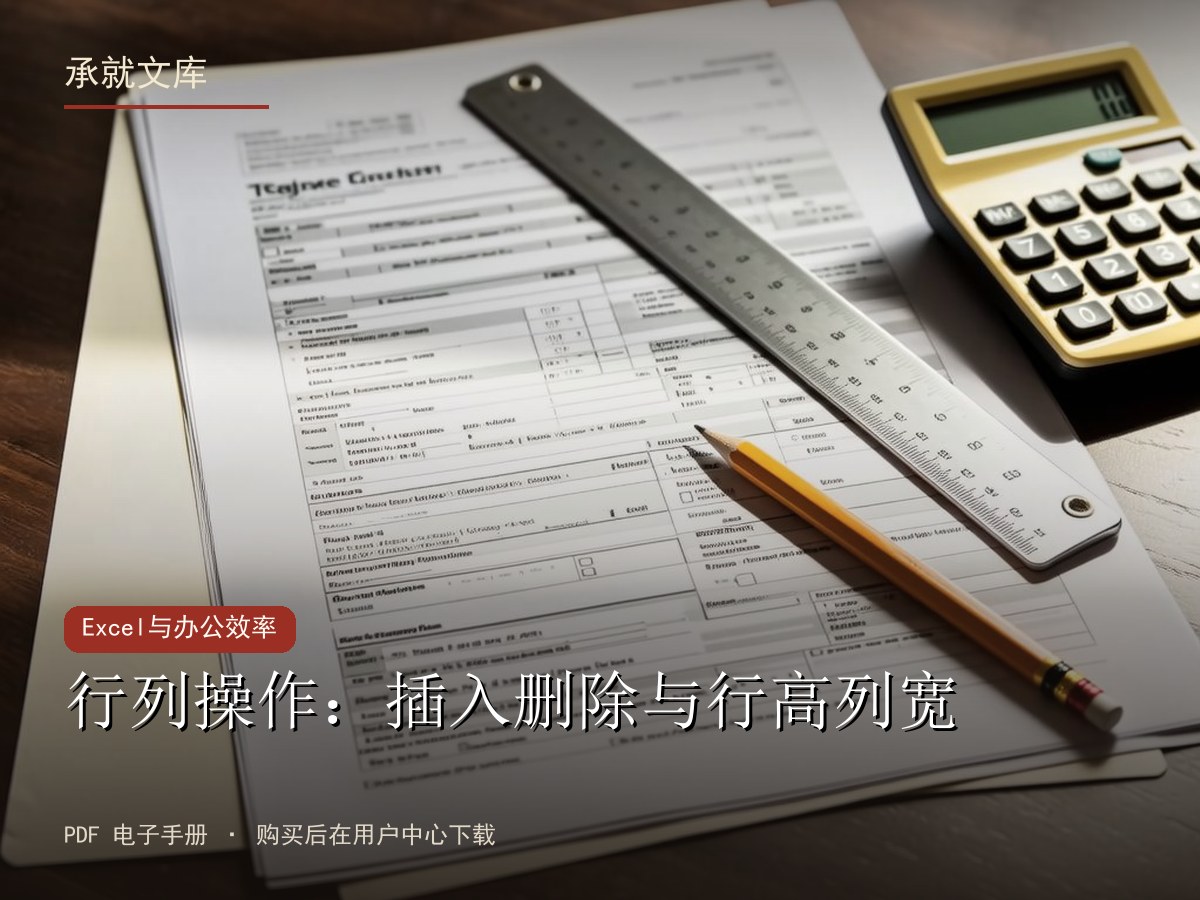 行列操作：插入删除与行高列宽