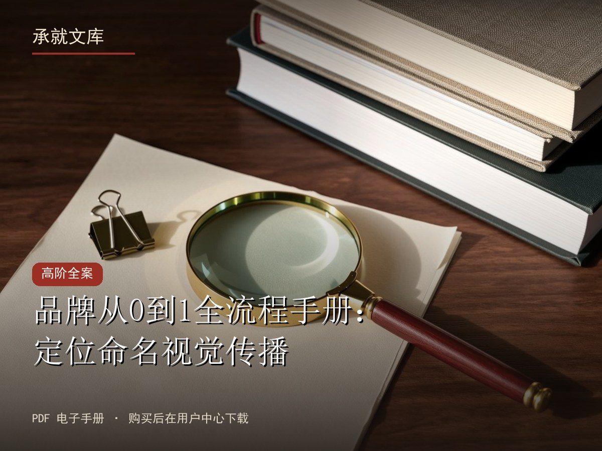 品牌从0到1全流程手册：定位命名视觉传播
