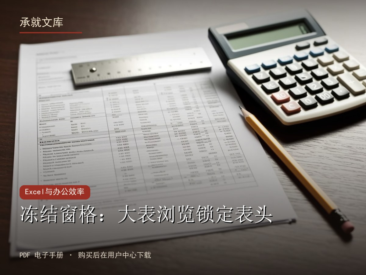 冻结窗格：大表浏览锁定表头