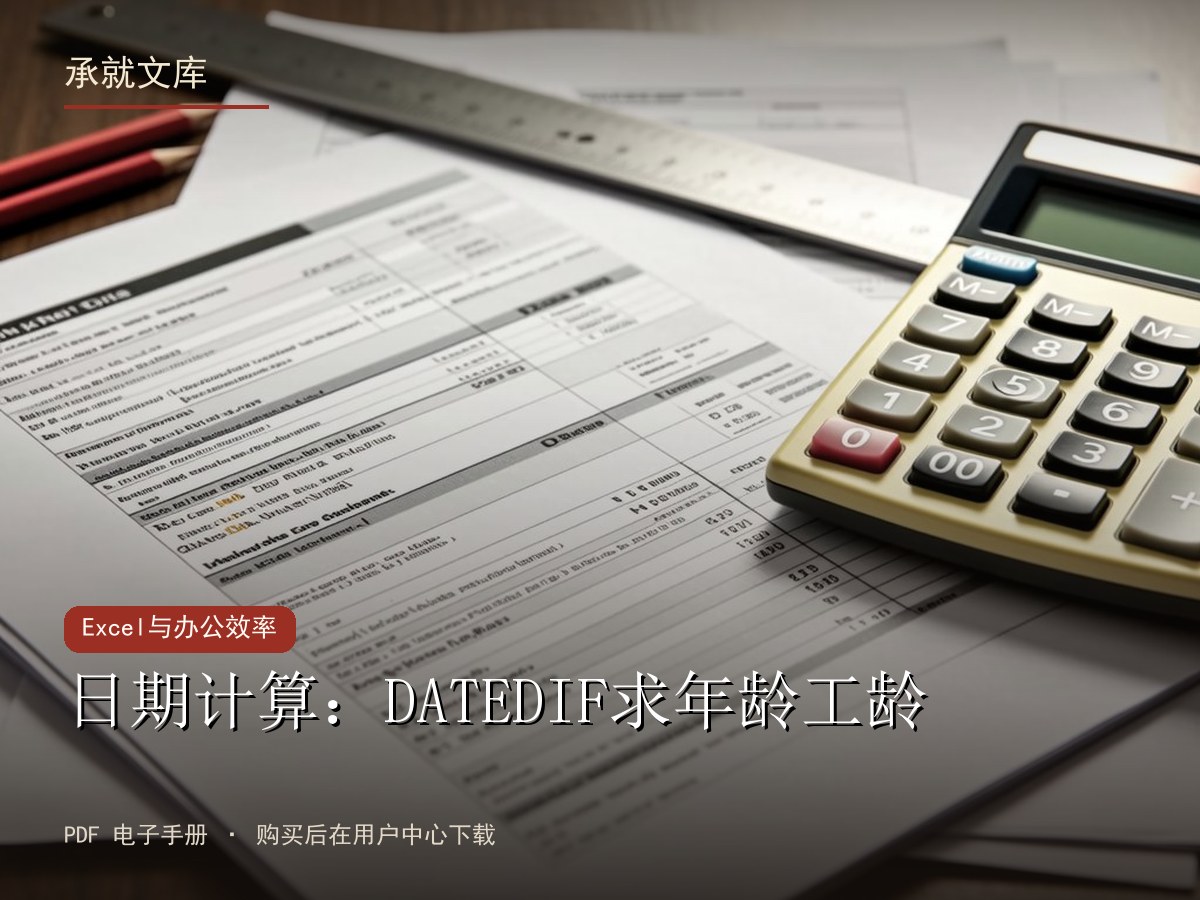 日期计算：DATEDIF求年龄工龄