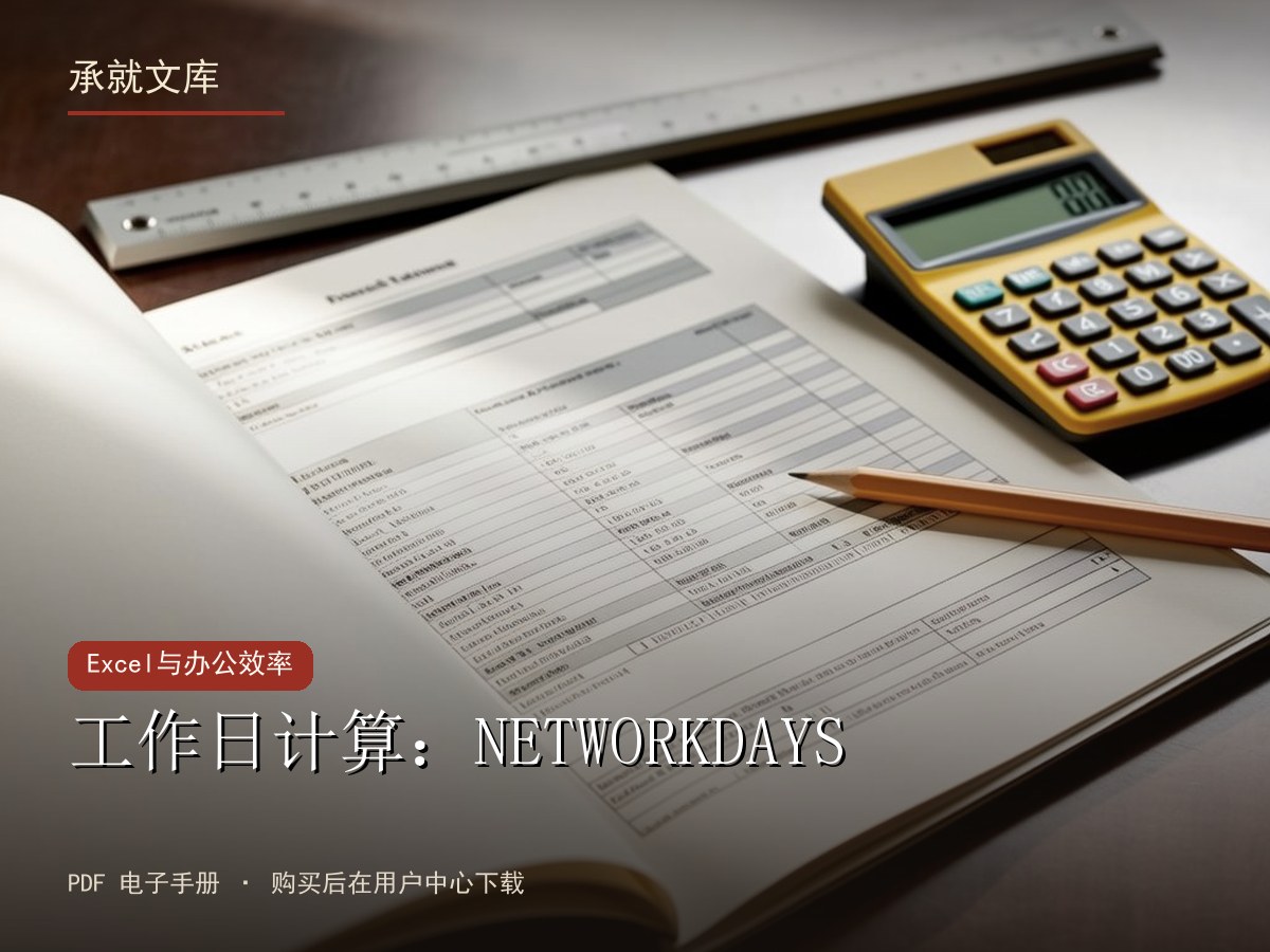 工作日计算：NETWORKDAYS