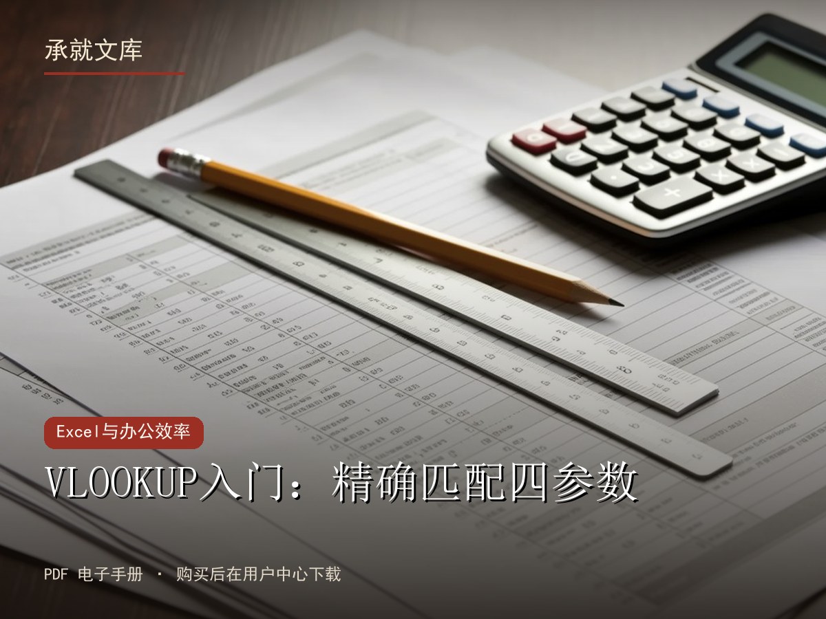 VLOOKUP入门：精确匹配四参数