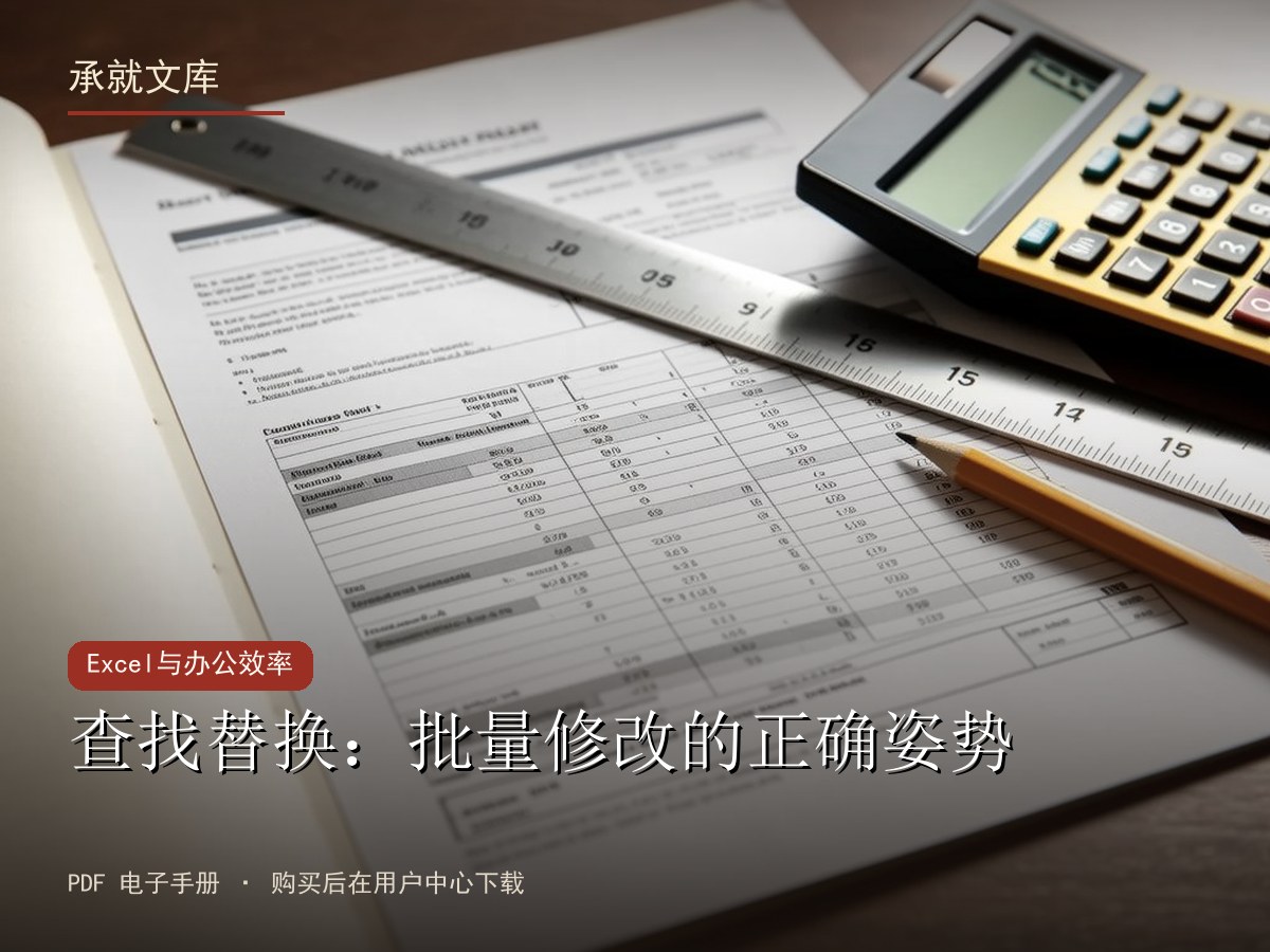 查找替换：批量修改的正确姿势