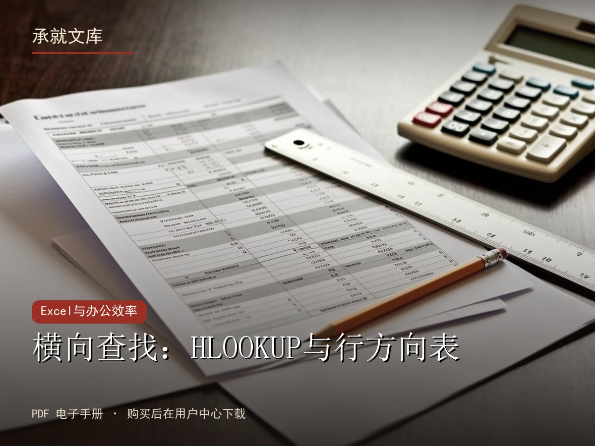 横向查找：HLOOKUP与行方向表