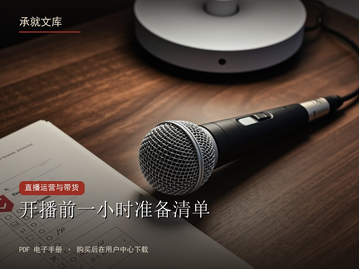 开播前一小时准备清单