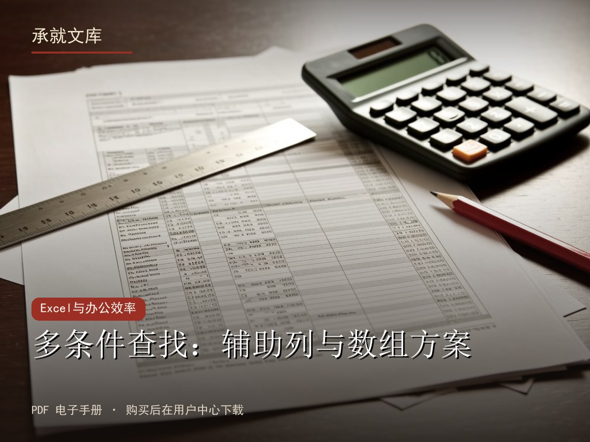 多条件查找：辅助列与数组方案