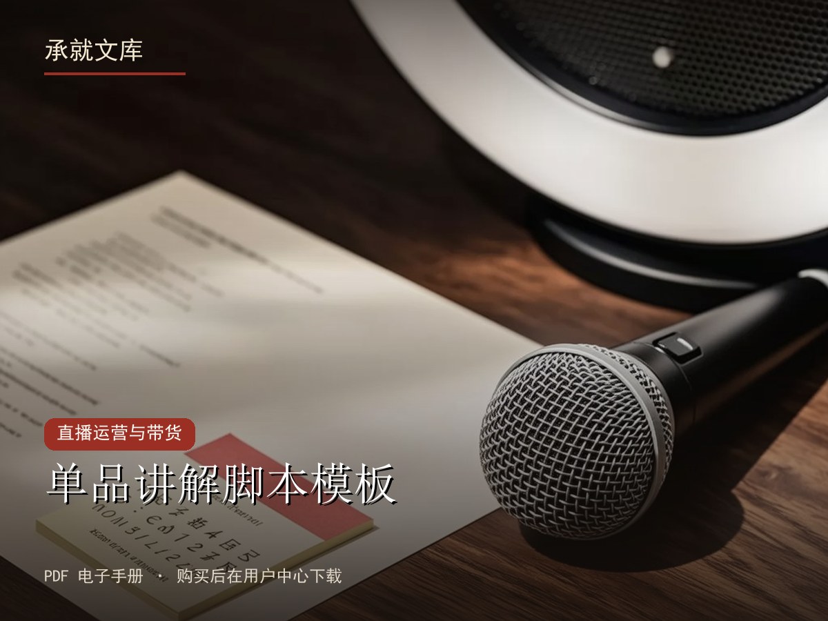 单品讲解脚本模板