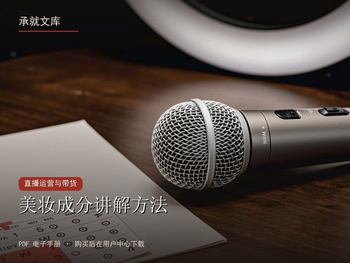 美妆成分讲解方法