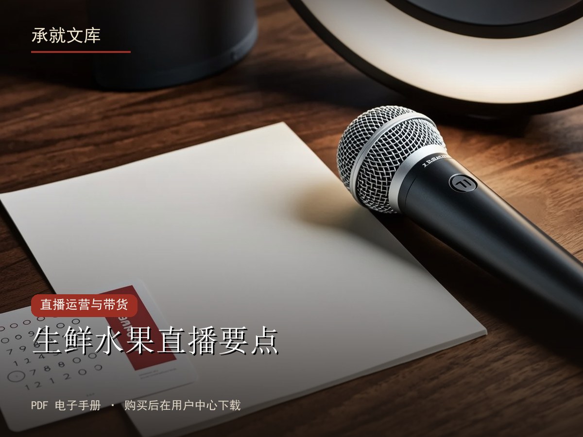 生鲜水果直播要点