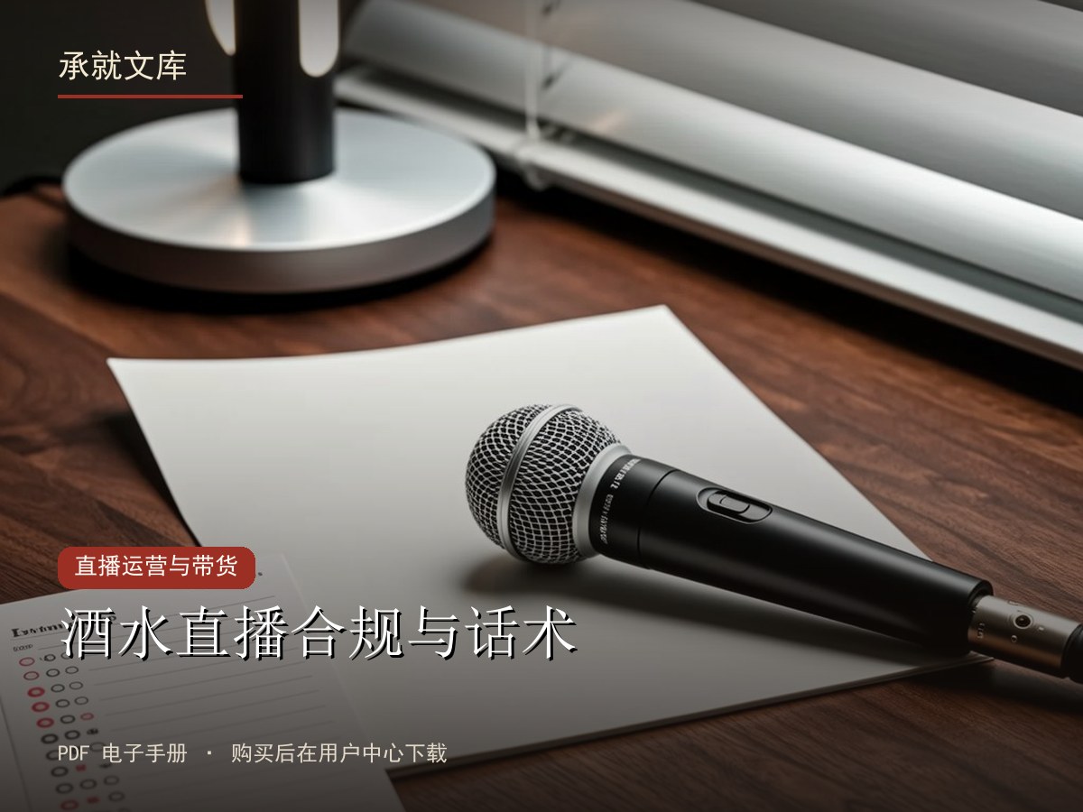 酒水直播合规与话术