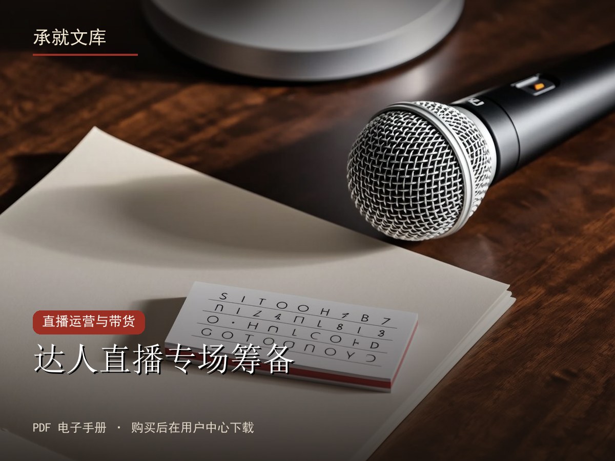达人直播专场筹备