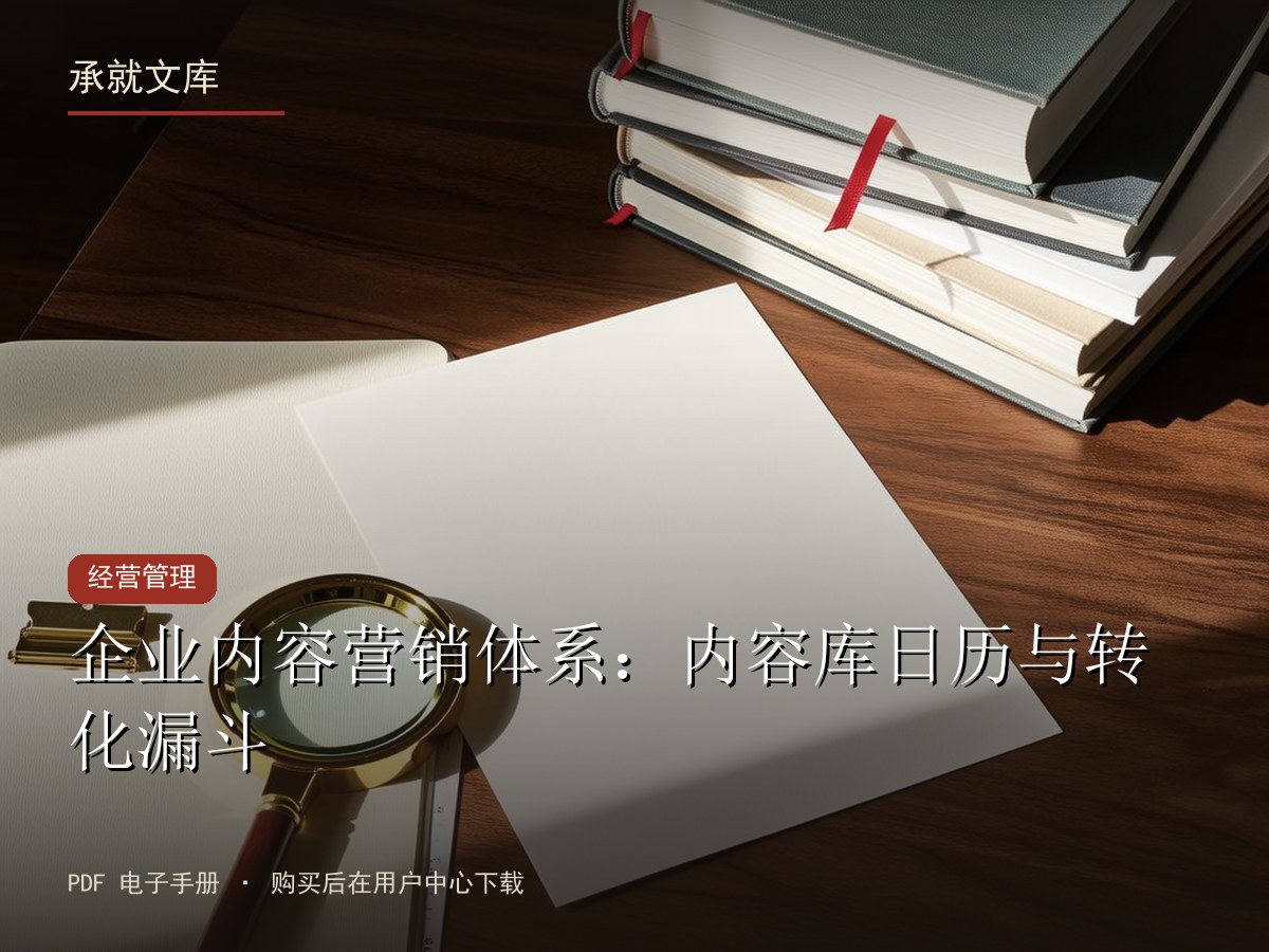 企业内容营销体系：内容库日历与转化漏斗
