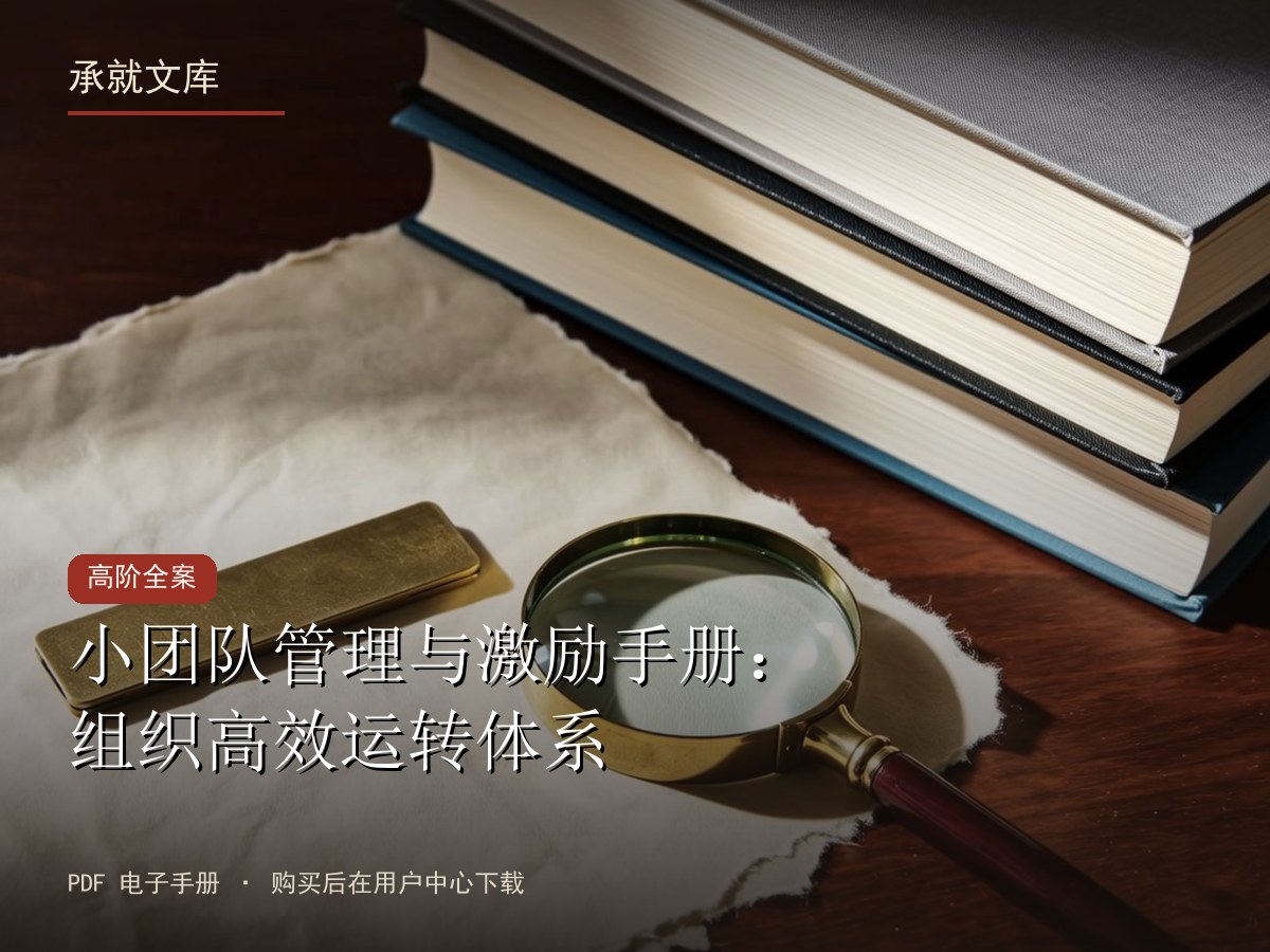 小团队管理与激励手册：组织高效运转体系