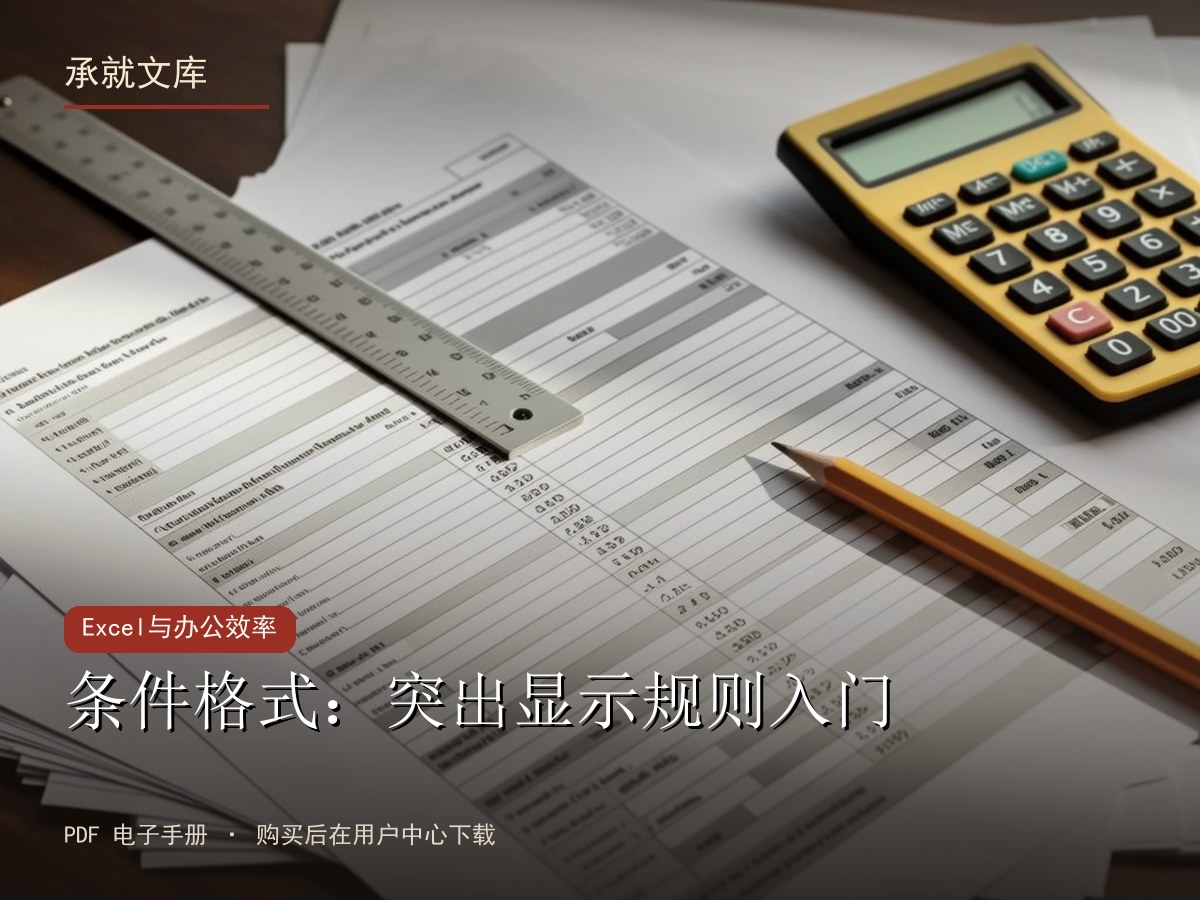 条件格式：突出显示规则入门