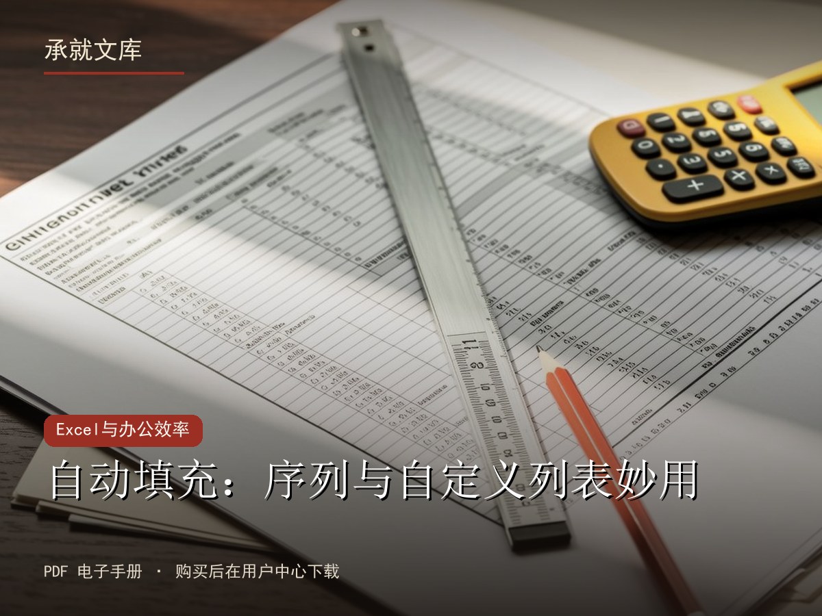 自动填充：序列与自定义列表妙用