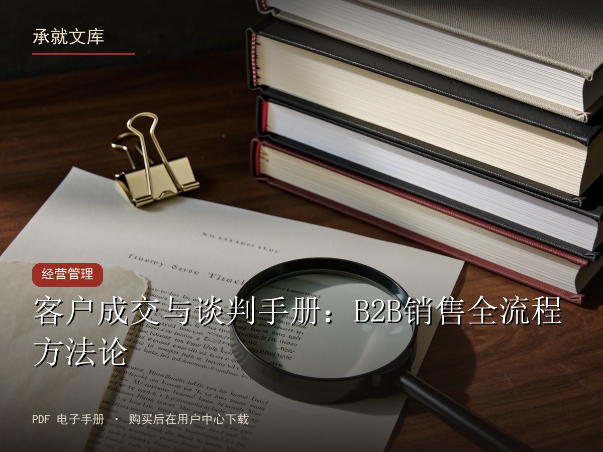 客户成交与谈判手册：B2B销售全流程方法论