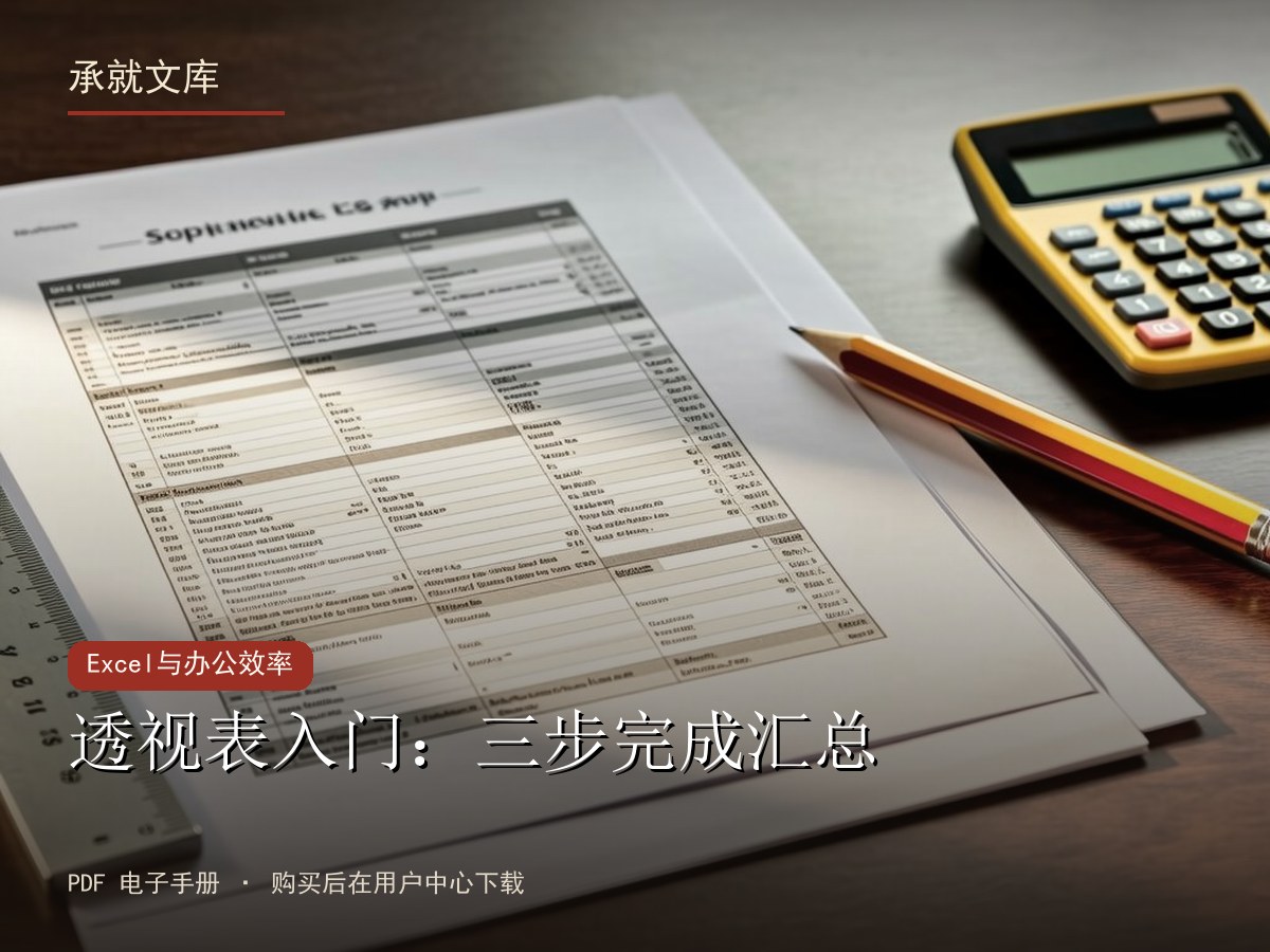 透视表入门：三步完成汇总
