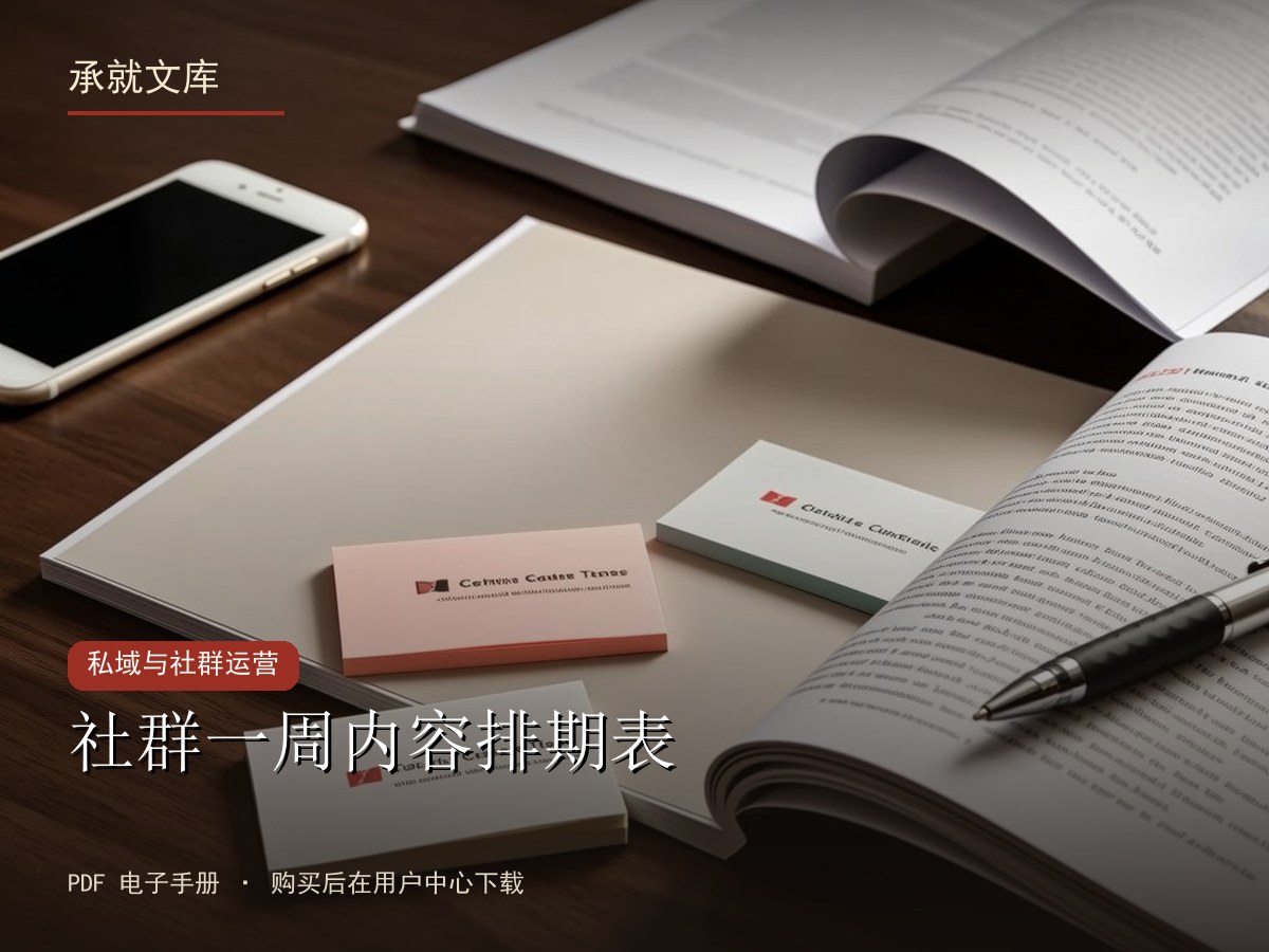社群一周内容排期表