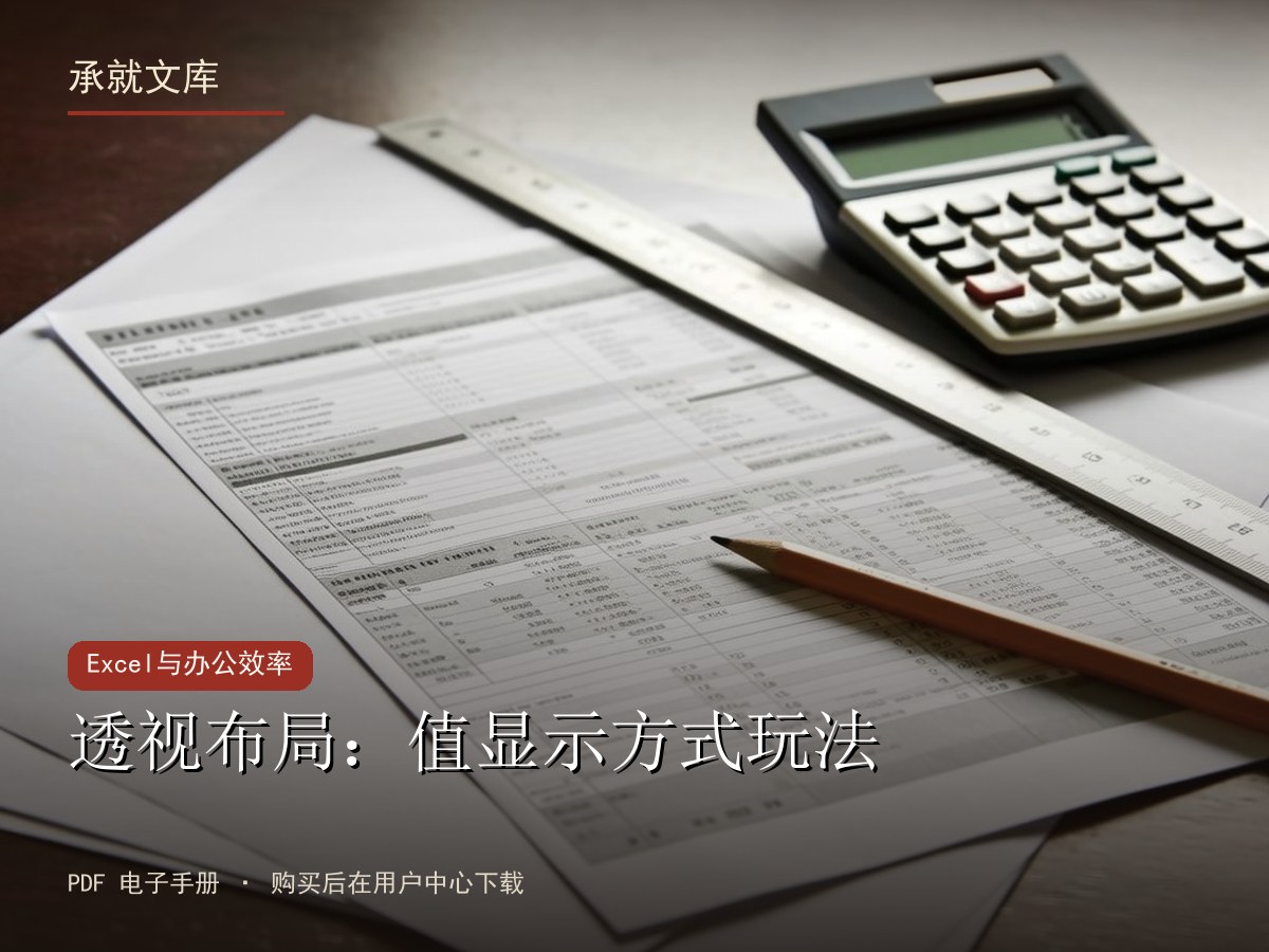 透视布局：值显示方式玩法