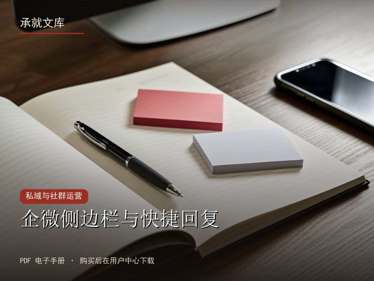 企微侧边栏与快捷回复
