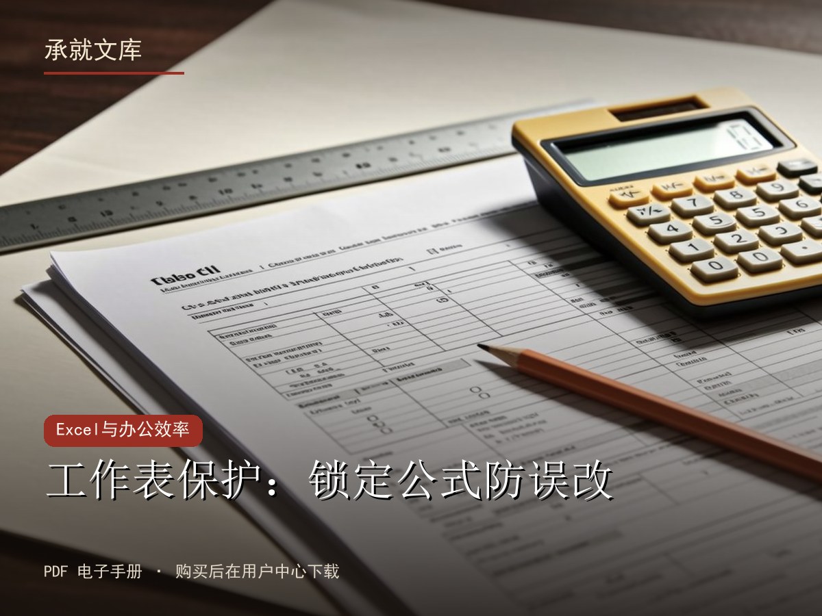 工作表保护：锁定公式防误改