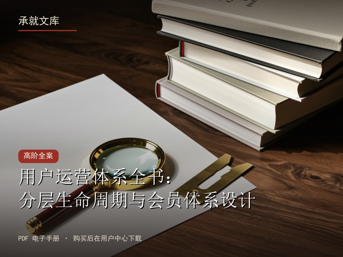 用户运营体系全书：分层生命周期与会员体系设计