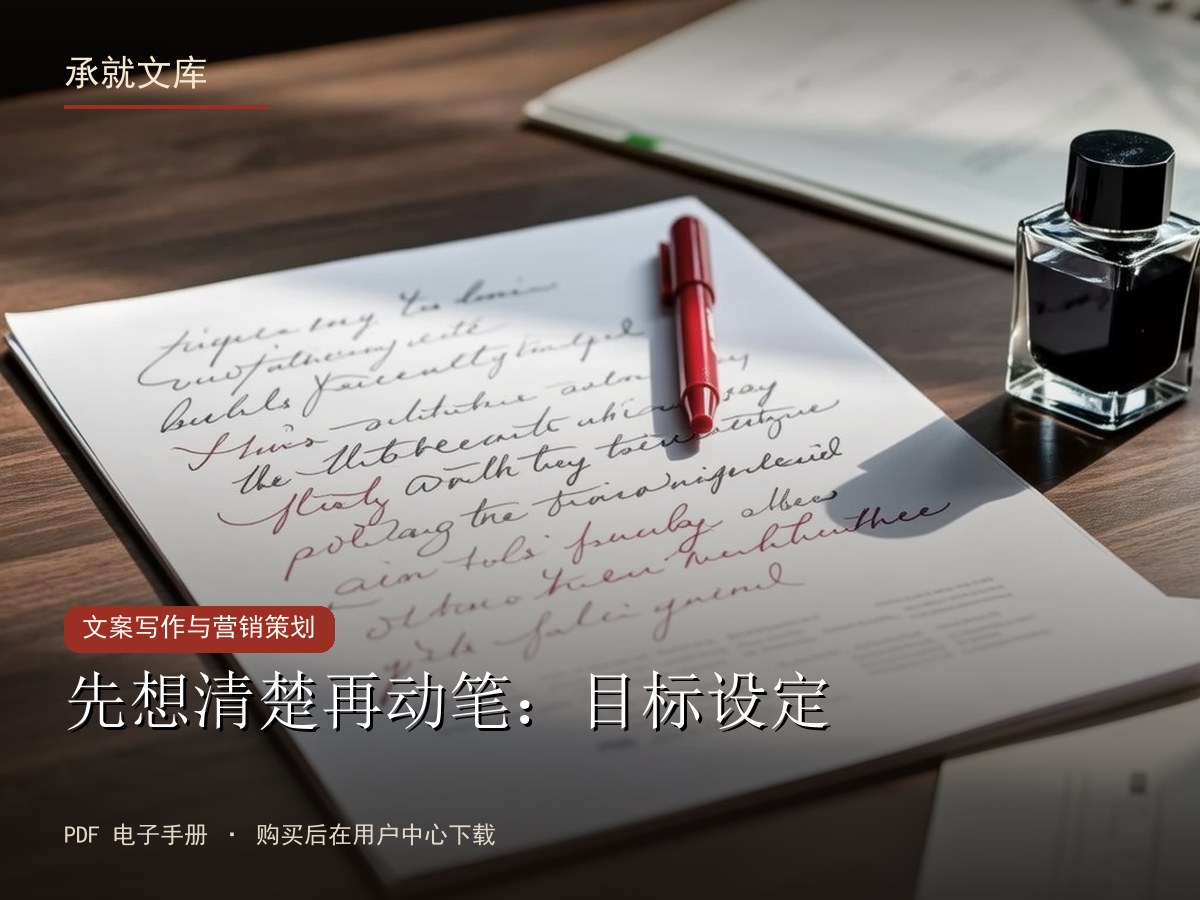 先想清楚再动笔：目标设定