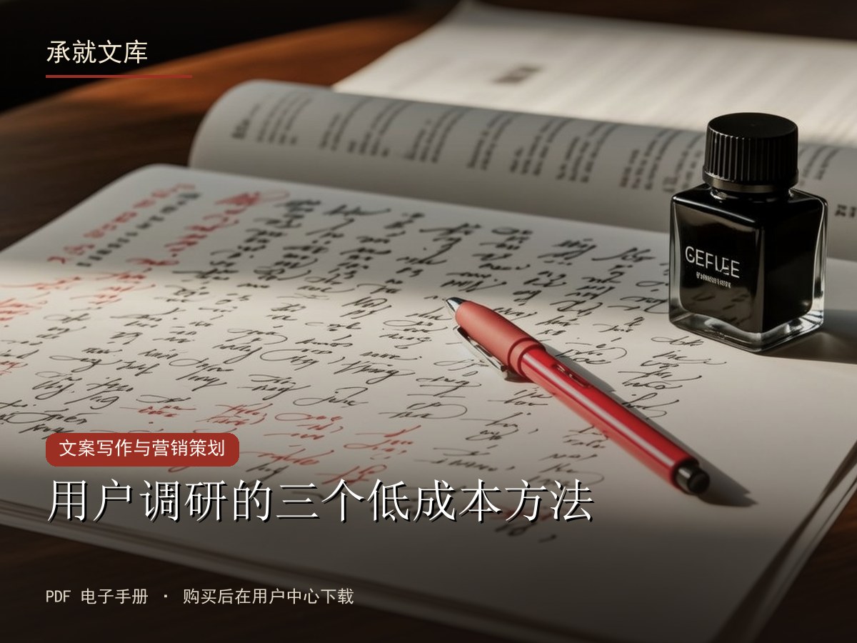 用户调研的三个低成本方法