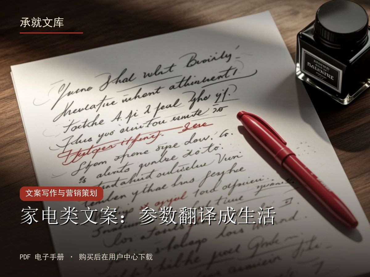 家电类文案：参数翻译成生活