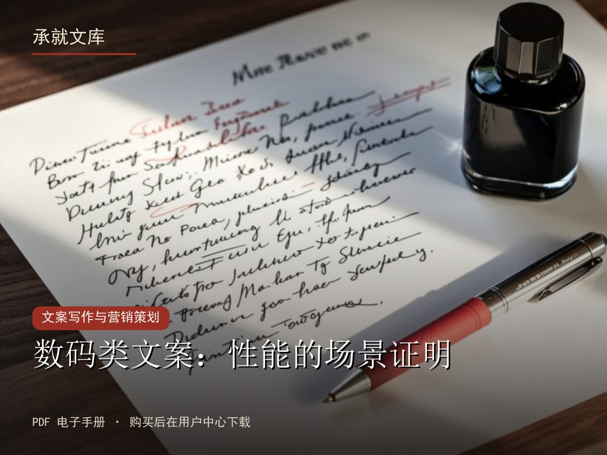 数码类文案：性能的场景证明