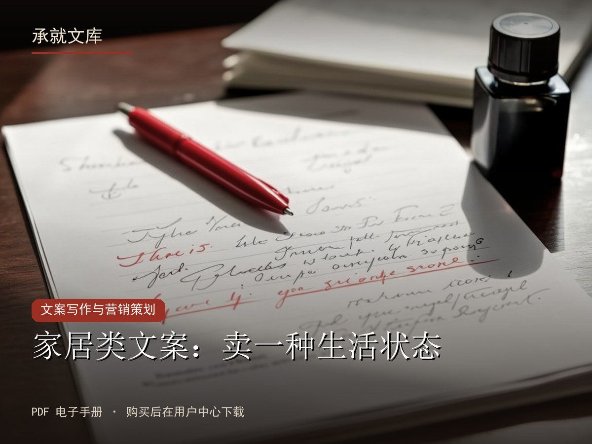 家居类文案：卖一种生活状态