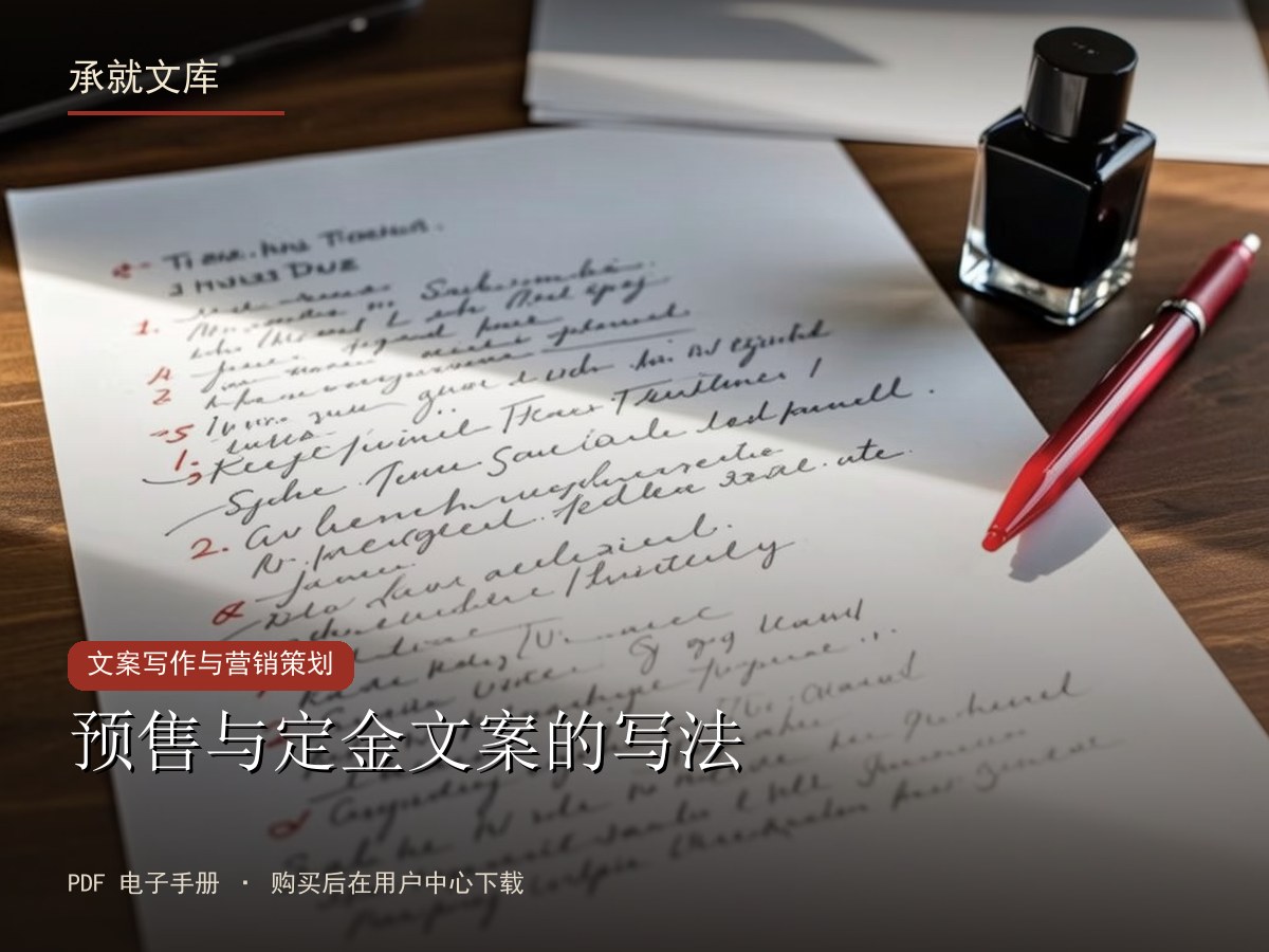 预售与定金文案的写法