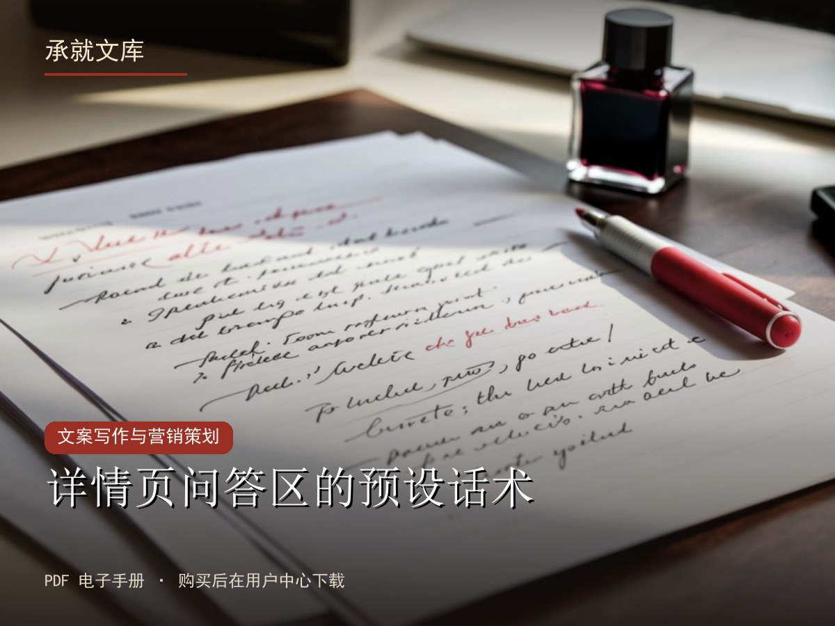 详情页问答区的预设话术