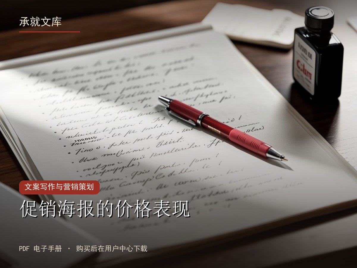 促销海报的价格表现