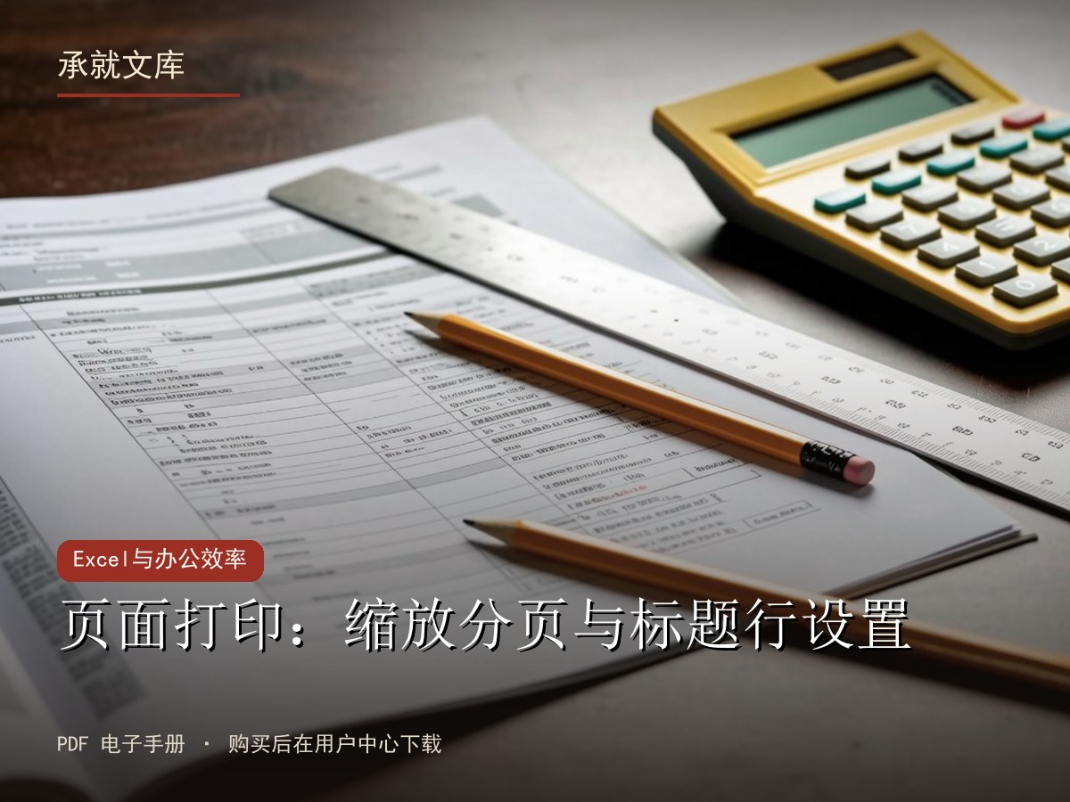 页面打印：缩放分页与标题行设置