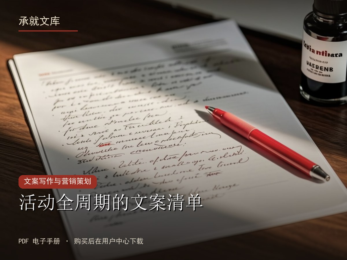 活动全周期的文案清单