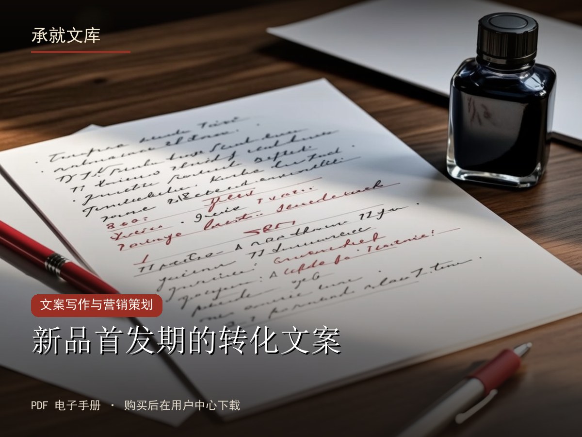 新品首发期的转化文案