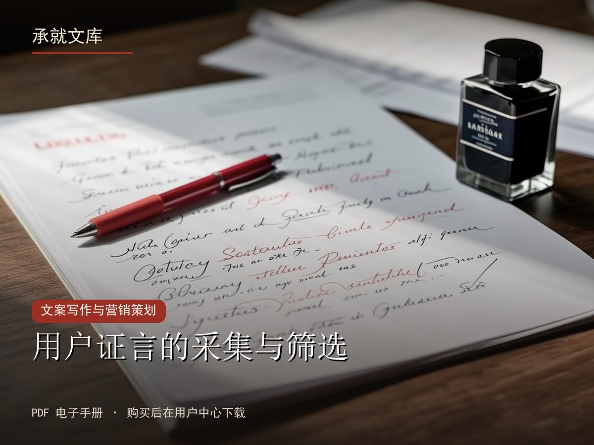 用户证言的采集与筛选